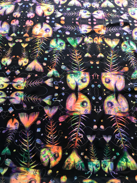 Print Lycra SKU 2158 Fishes
