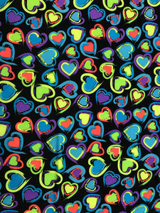 Print Lycra SKU 2162 Heart